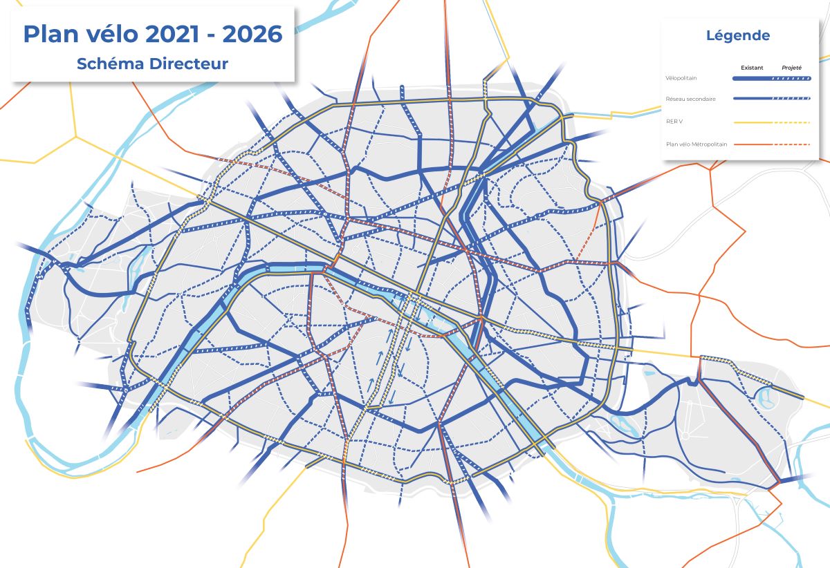 Carte du Plan vélo 2021 2026