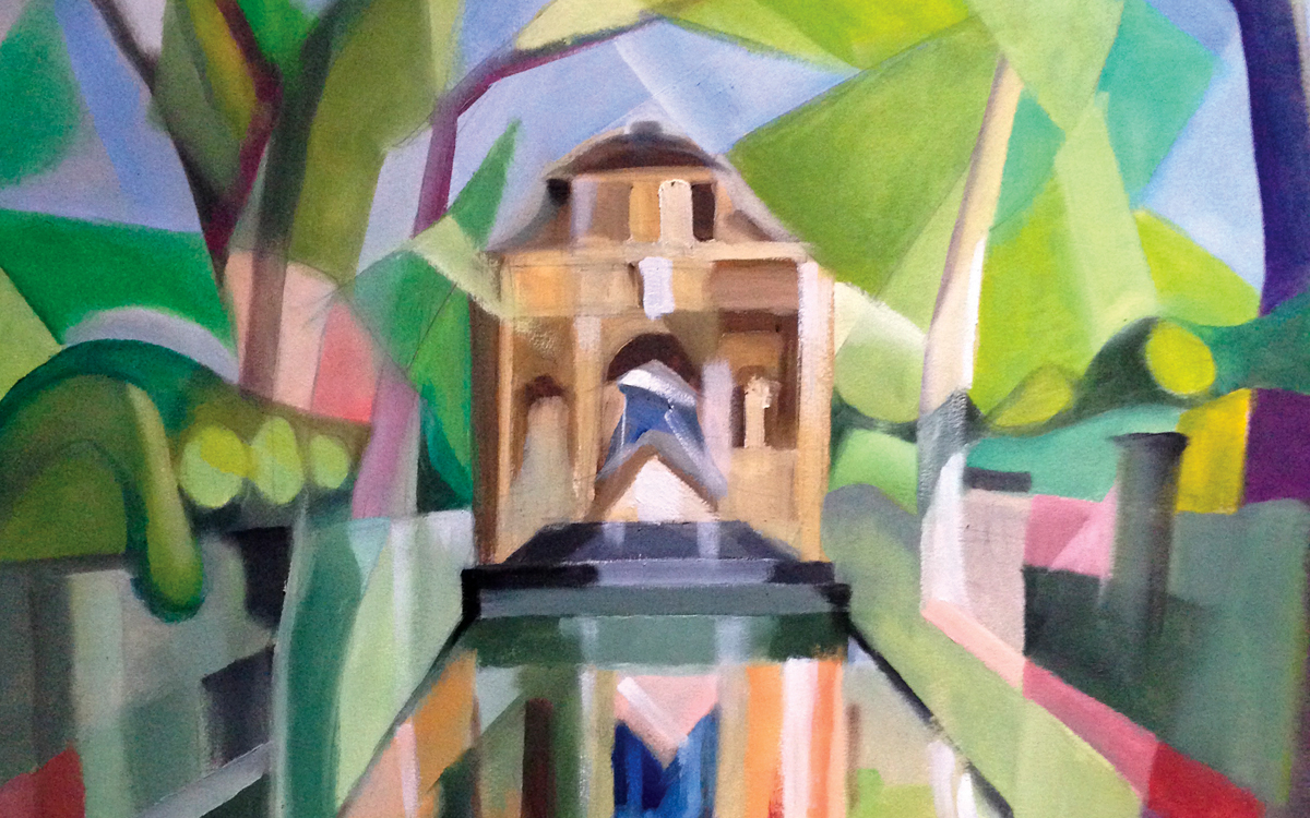 peinture le Jardin du Luxembourg de A Simp)kin
