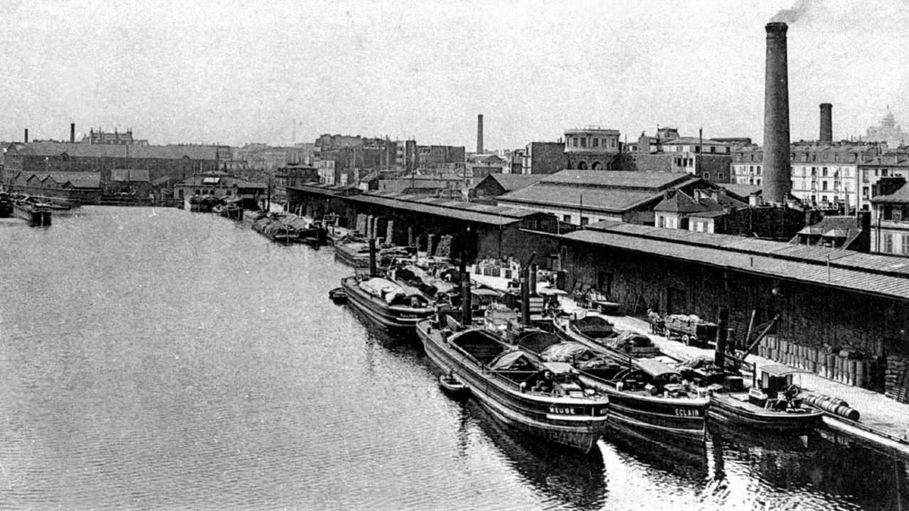 Le bassin de La Villette. Paris), 1905 1910
