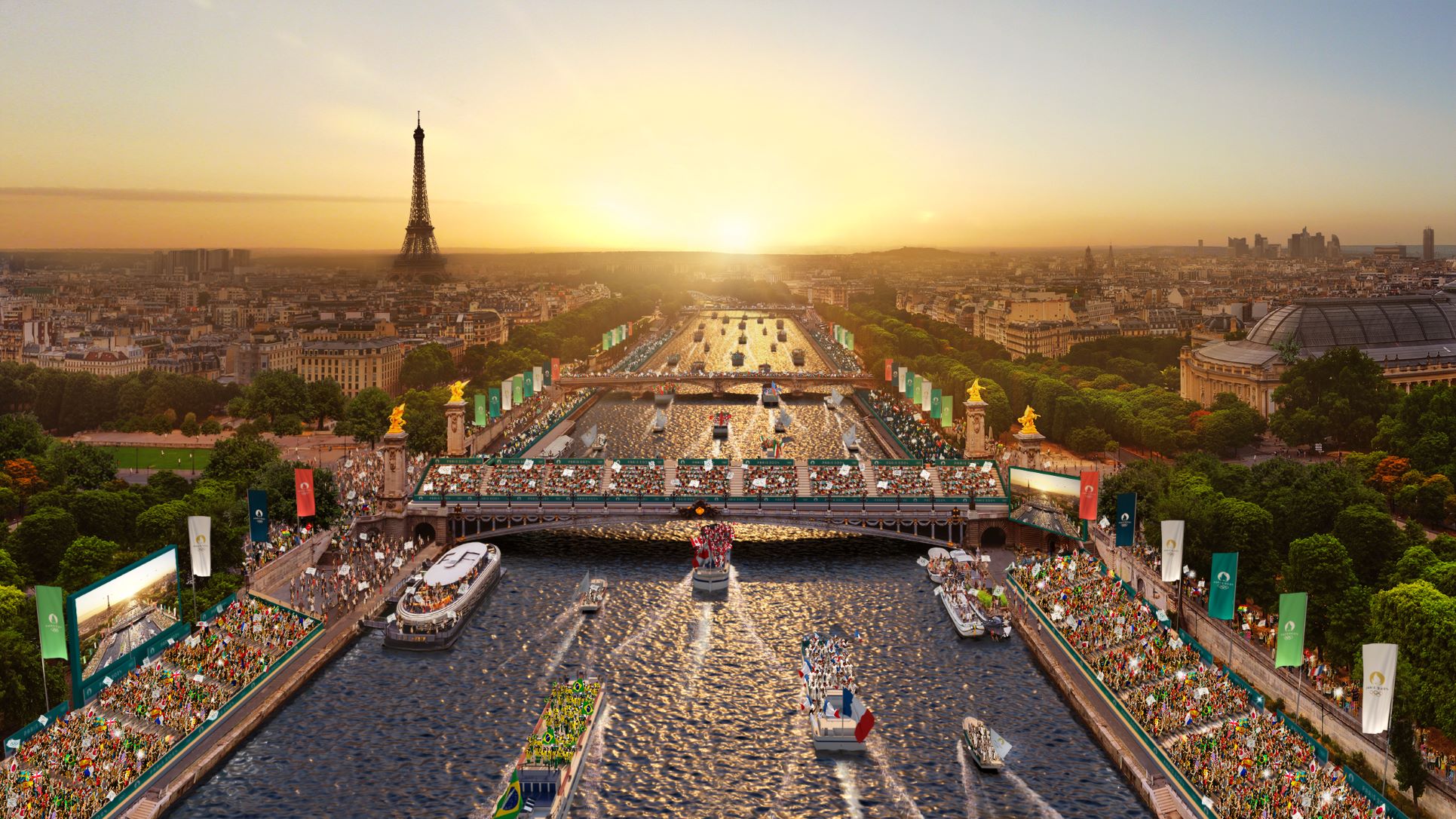 Cérémonie d'ouverture sur la Seine, Jeux olympiques Paris 2024, visuel de préfiguration