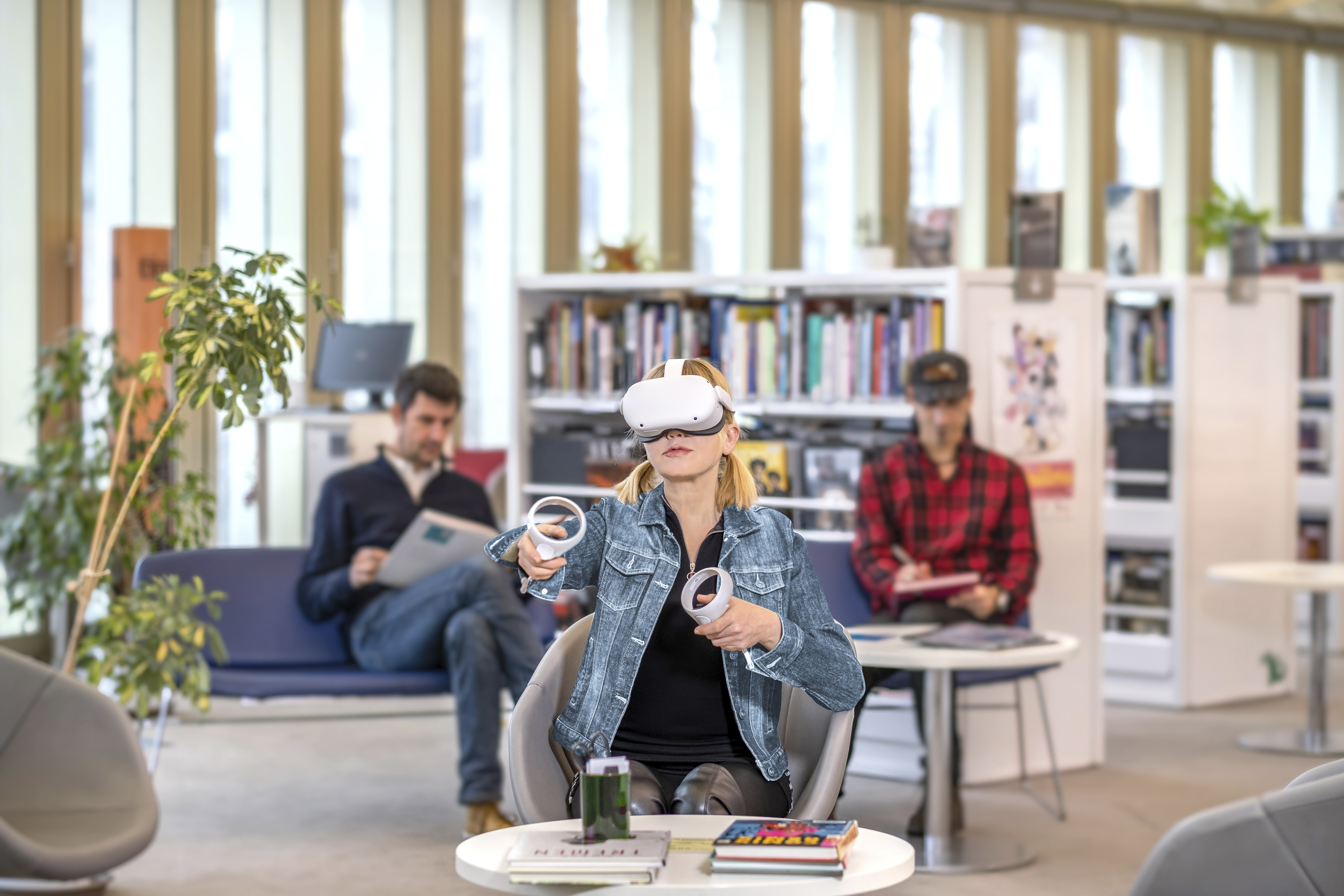 Virtual reality in a Parisian library