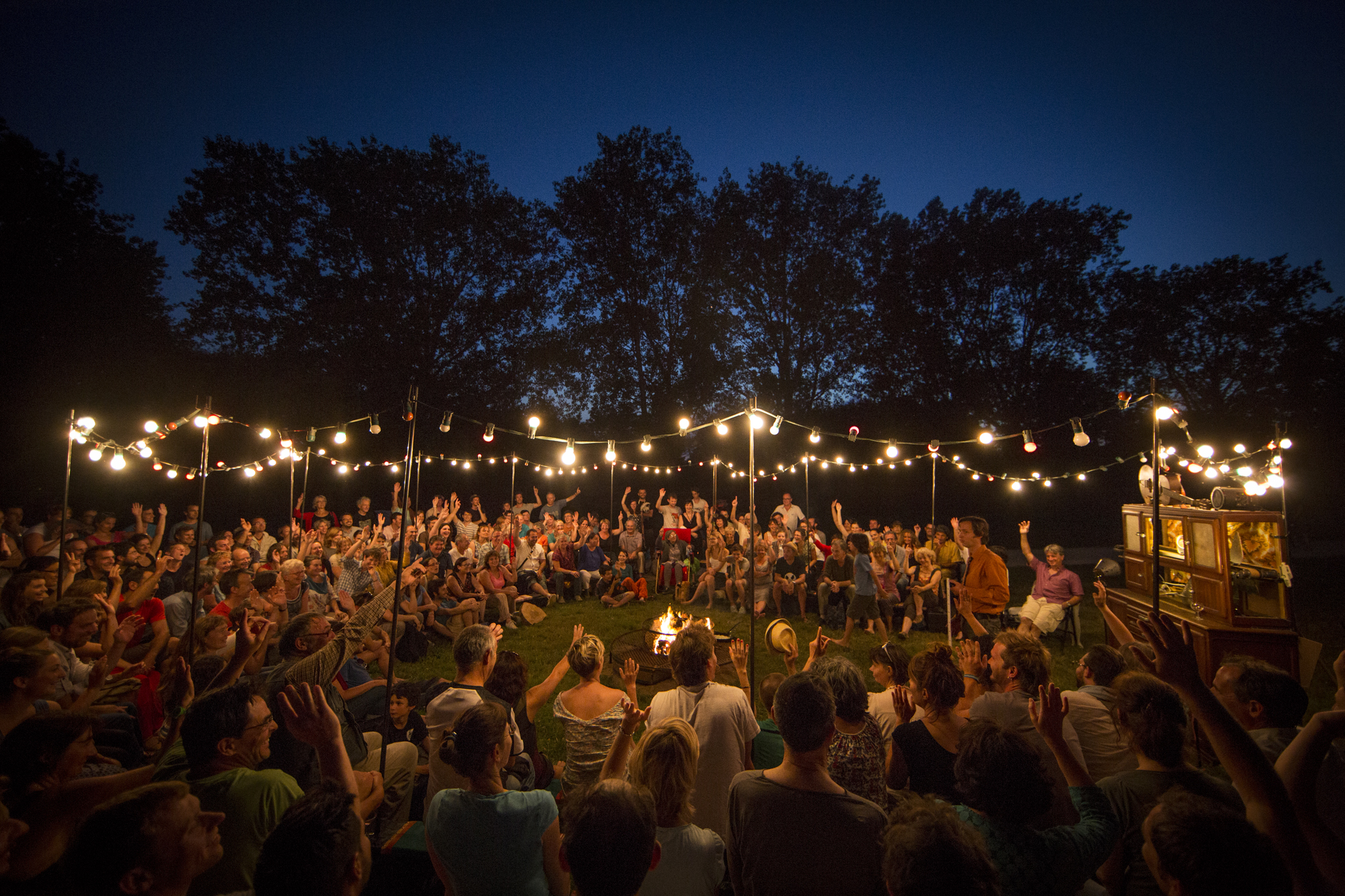 Image d'ensemble lors d'un spectacle de nuit