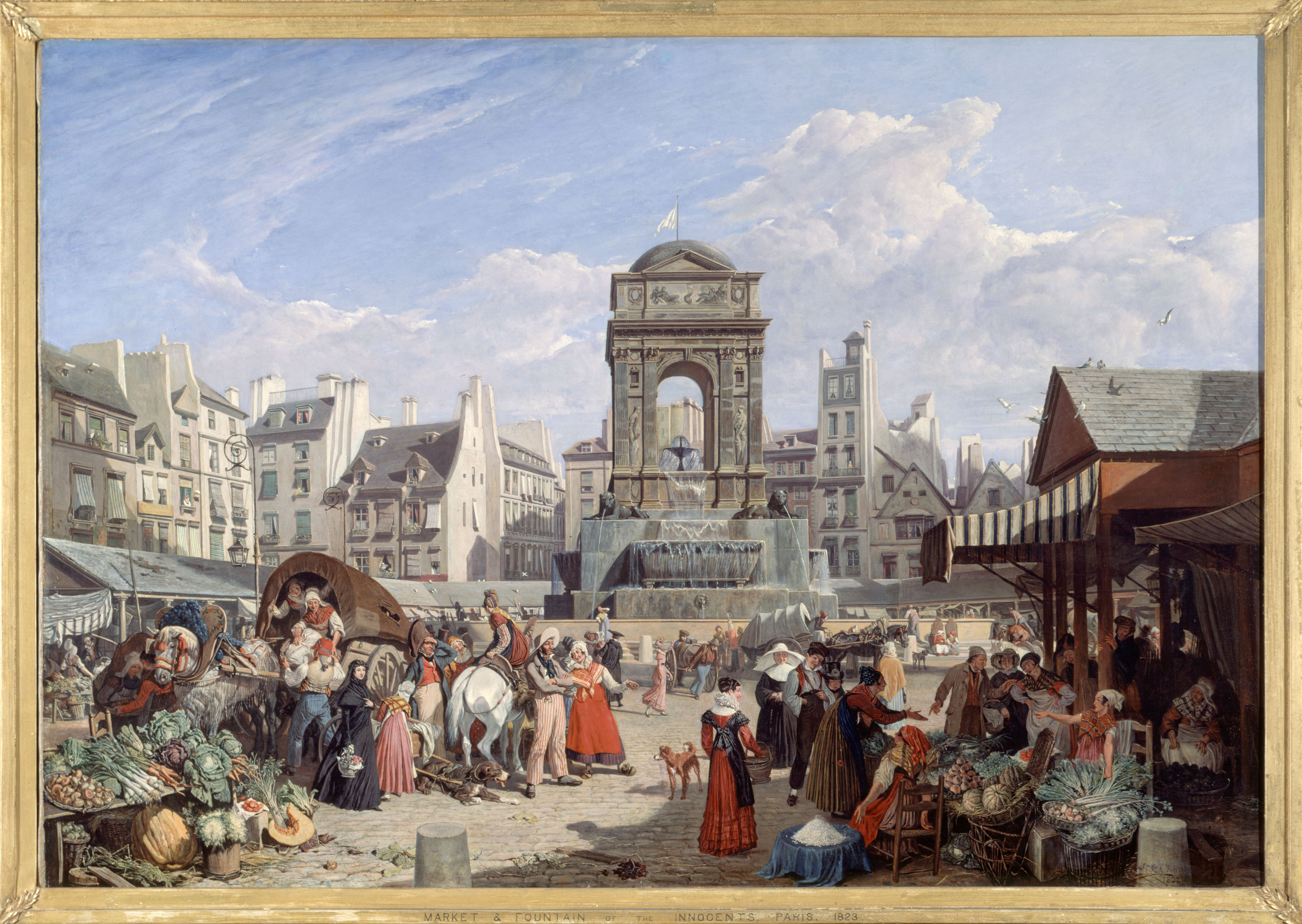 Le Marché et la fontaine des Innocents, 1822, John James Chalon (1778-1854) CC0 Paris Musées / Musée Carnavalet