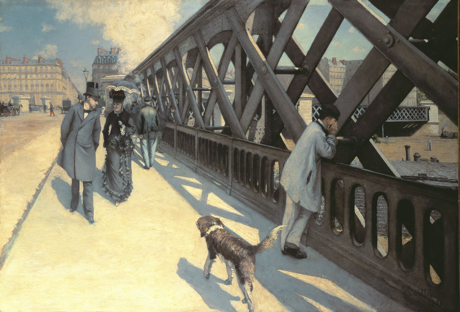 Gustave Caillebotte (1848-1894), Le pont de l’Europe, 1876, peinture à l’huile sur toile, 1,25 x 1,80 cm, Genève, Musée du Petit Palais. 