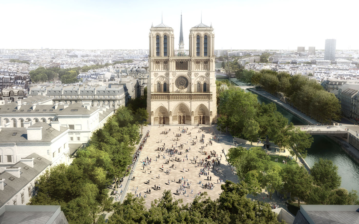 communication dynamic Coping Notre-Dame : découvrez à quoi ressemblera le nouveau - Ville de Paris