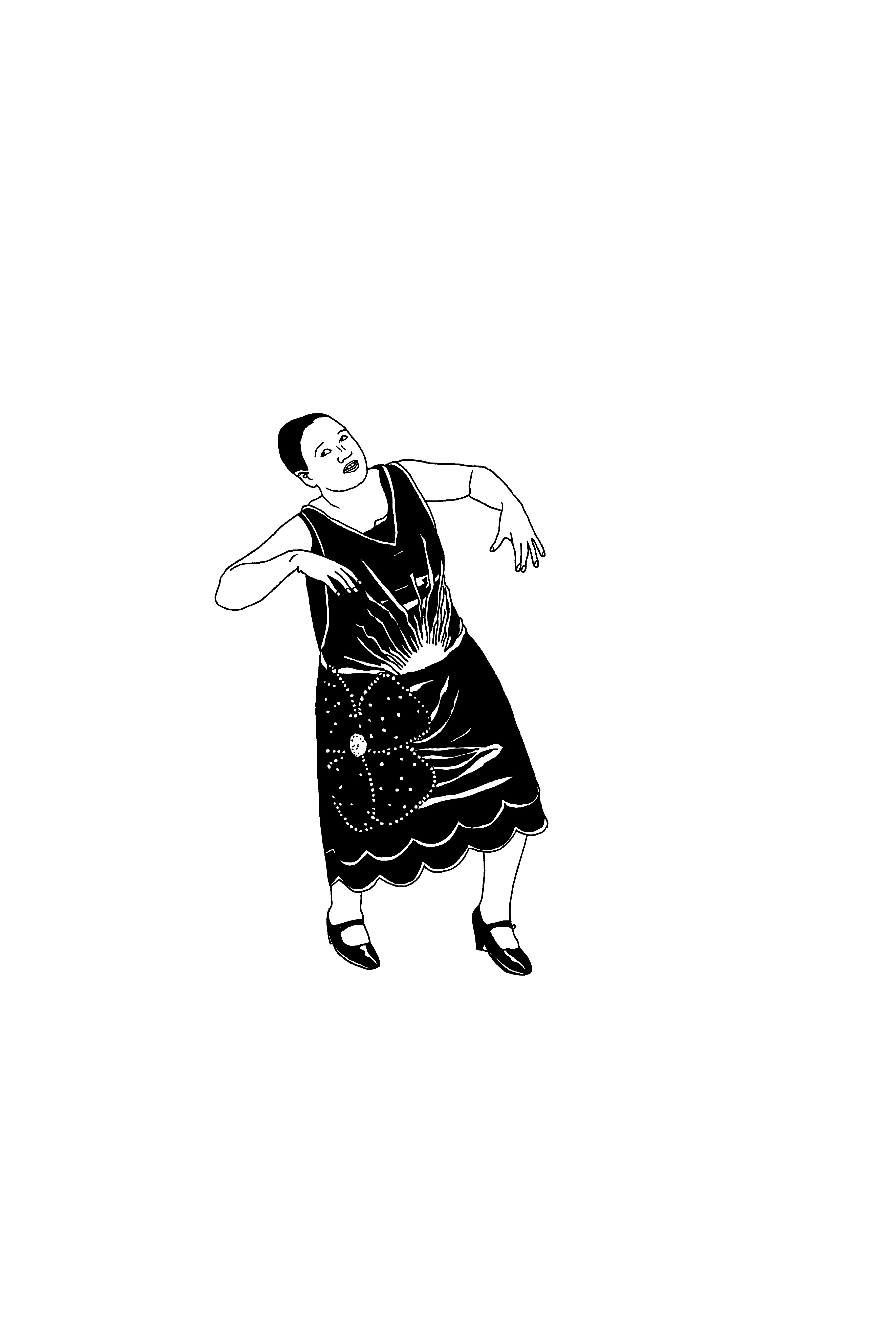 Virginie BARRÉ, Bee Jackson, championne du monde de Charleston, années 20, 2005, série Simples Dames, tirage noir et blanc à développement chromogène sur papier 60 x 40 cm, édition 2 /3