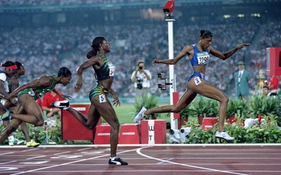Victoire de Marie-José Pérec aux 200 mètres aux Jeux olympiques d'Atlanta en 1996
