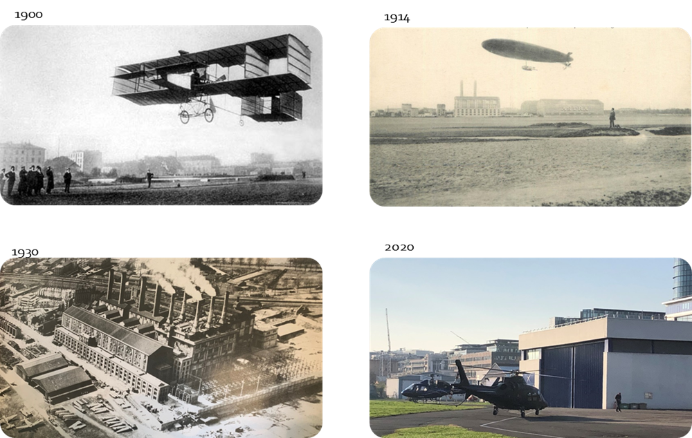 Quatre photos d'archives autour de l'aviation dans le secteur Lenglen