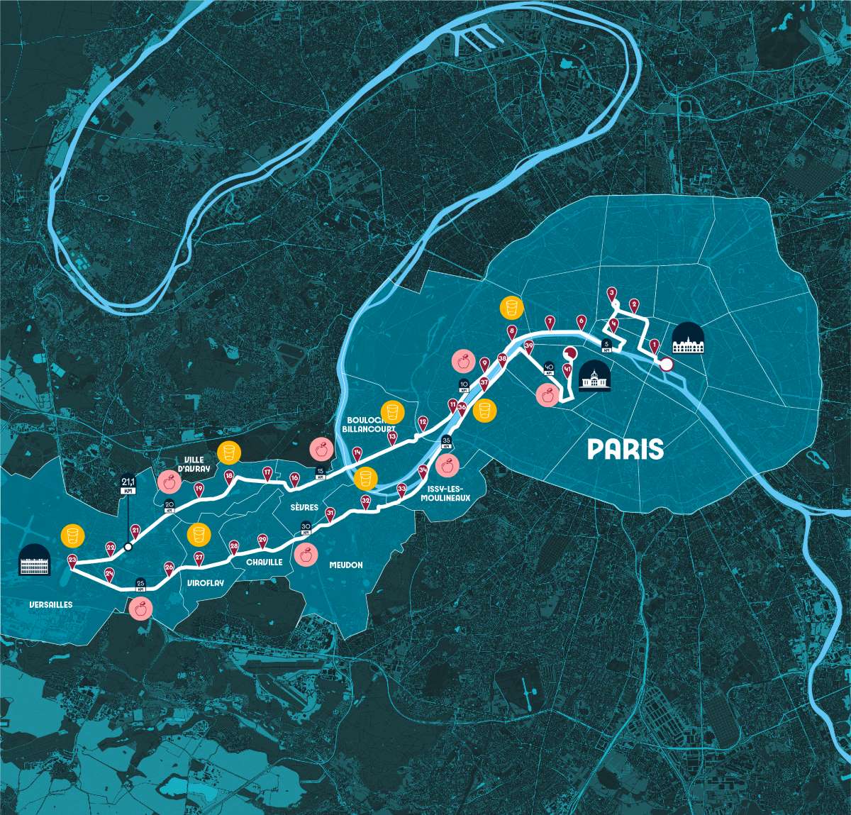 Parcours Marathon Jo Paris 2024 Image to u