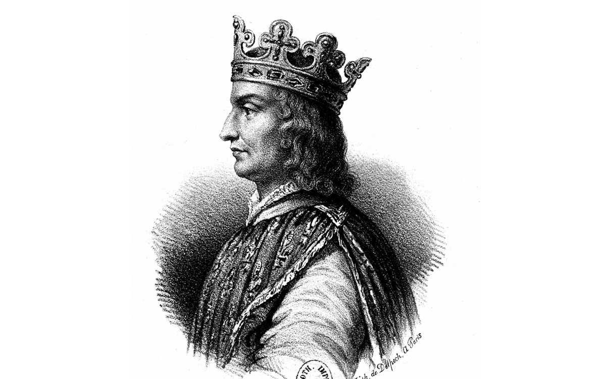03 Philippe Auguste (1165-1223), roi de France. Lithographie de Delpech (XIXème siècle). B.N.F. 
