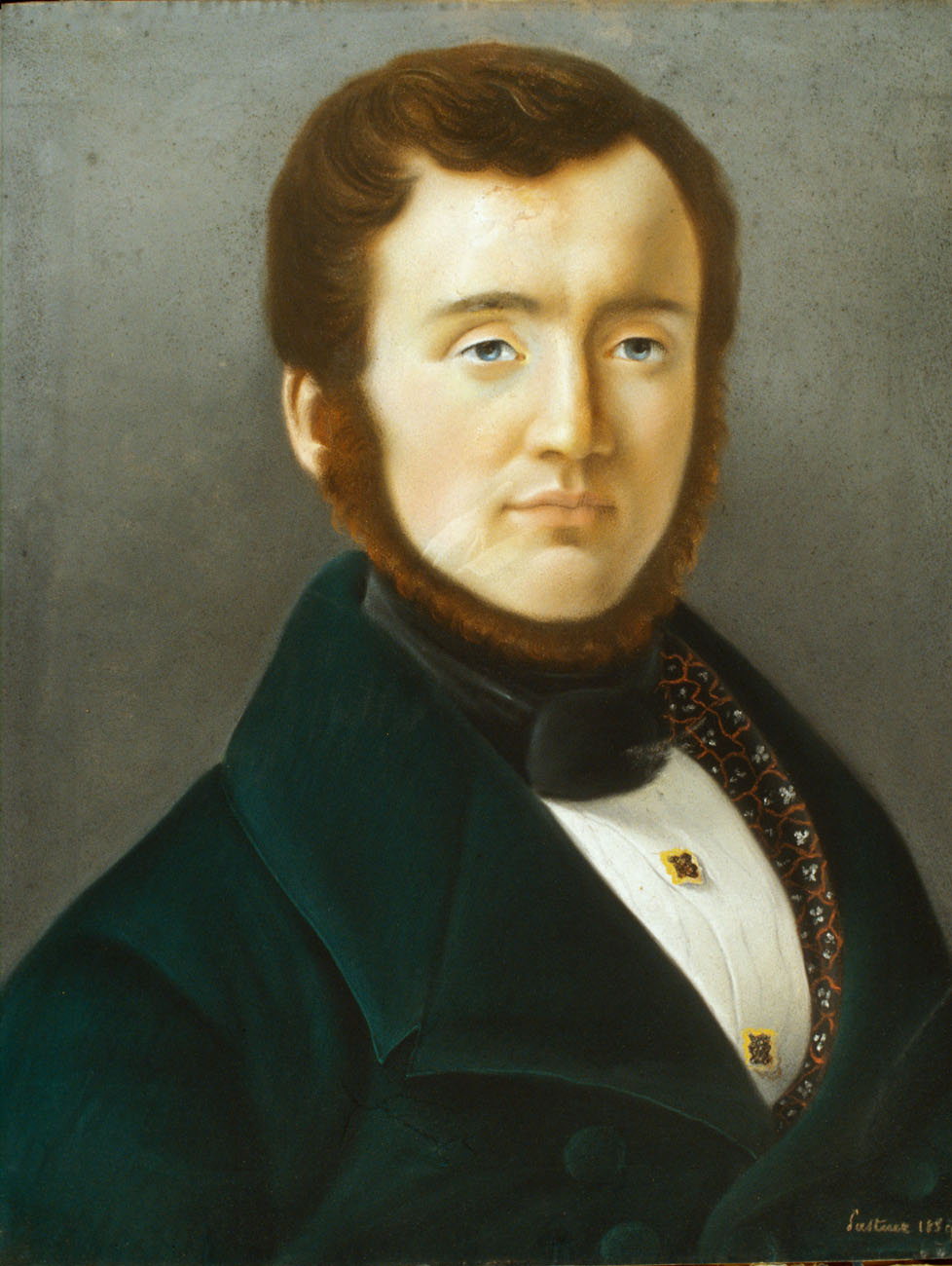 Charles Roch (1816-1893), à l'âge de 20 ans, fils de François Emmanuel Roch. Pastel exécuté par Louis Pasteur en 1839. Exposé au musée Pasteur