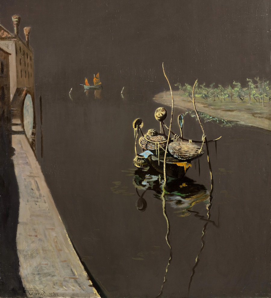 Léonide Berman (1898-1976) Malamocco, Lagune Vénitienne 1948, Huile sur toile, 91, 5 x 71 cm 