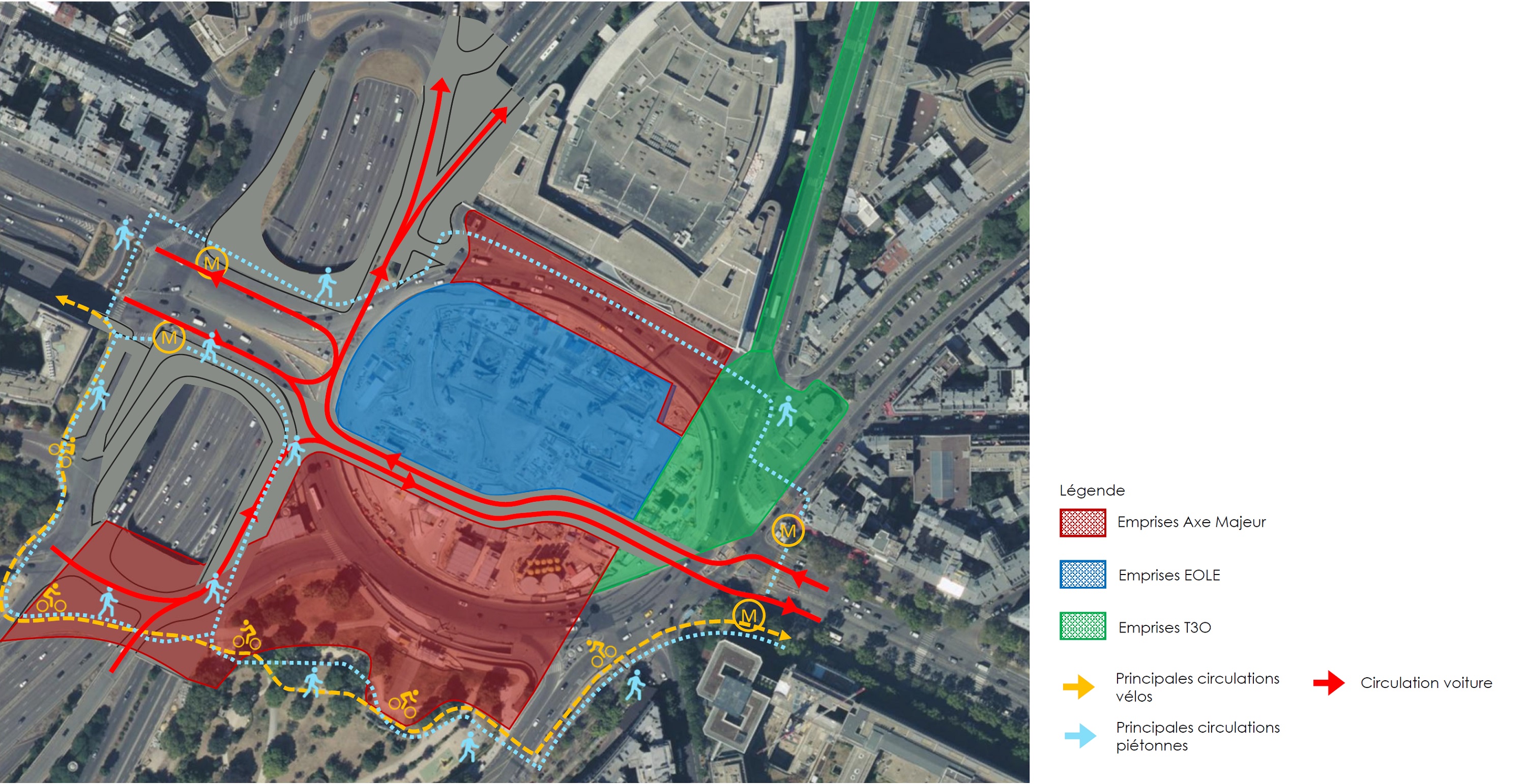 Porte Maillot : plan de la phase 2 des travaux