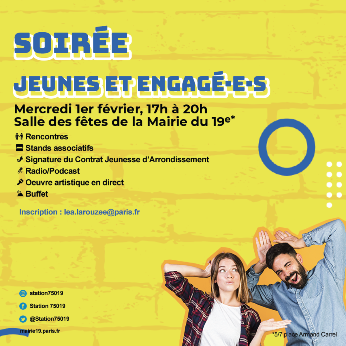 Soirée Jeunes Et Engagé.e.s - Mairie Du 19ᵉ