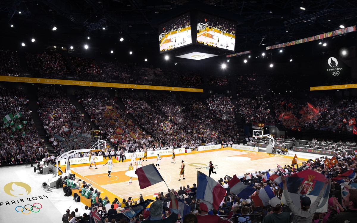 Image de l'Arena Bercy en plein match