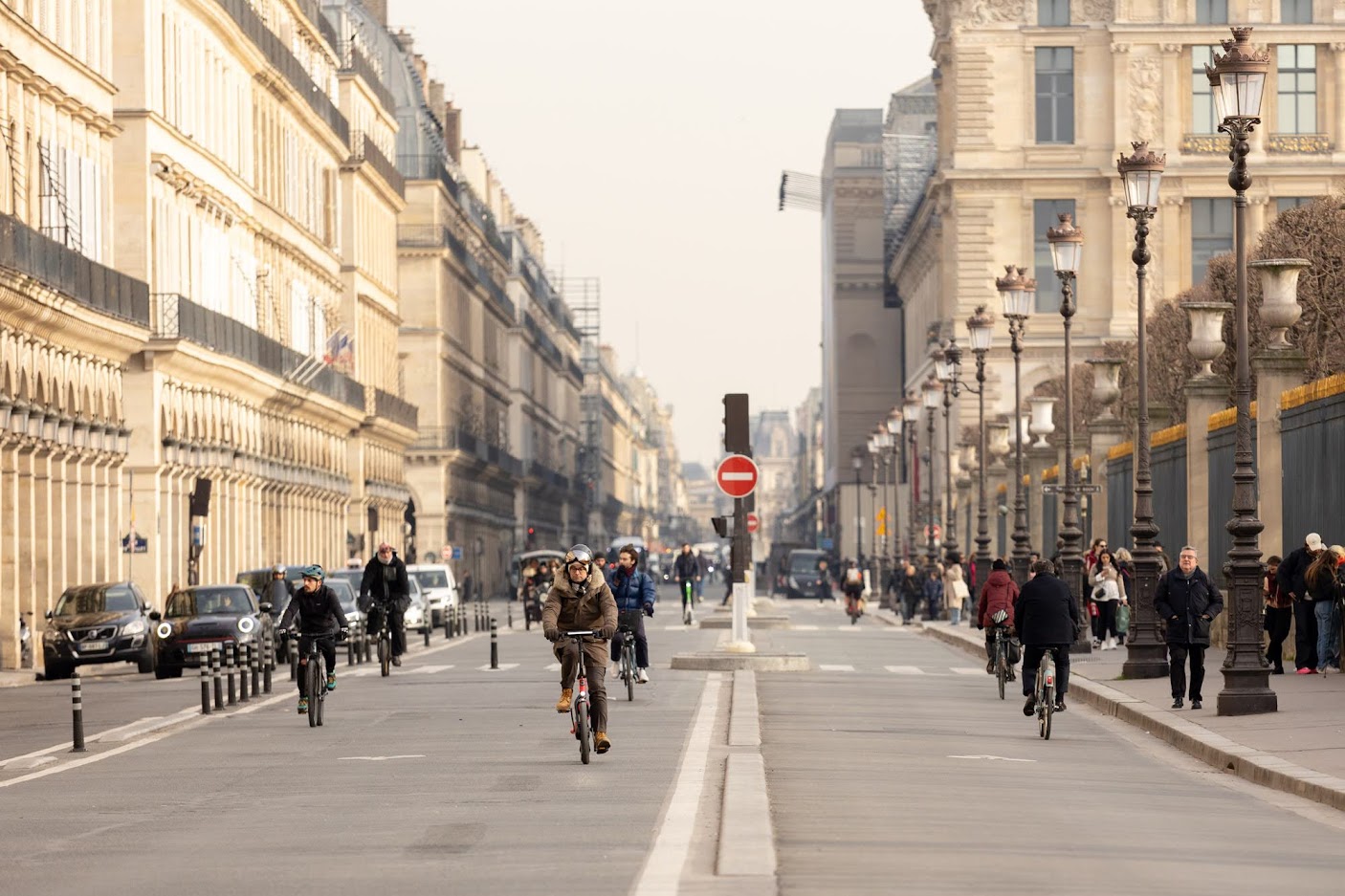 Piste cyclable de la rue de Rivoli