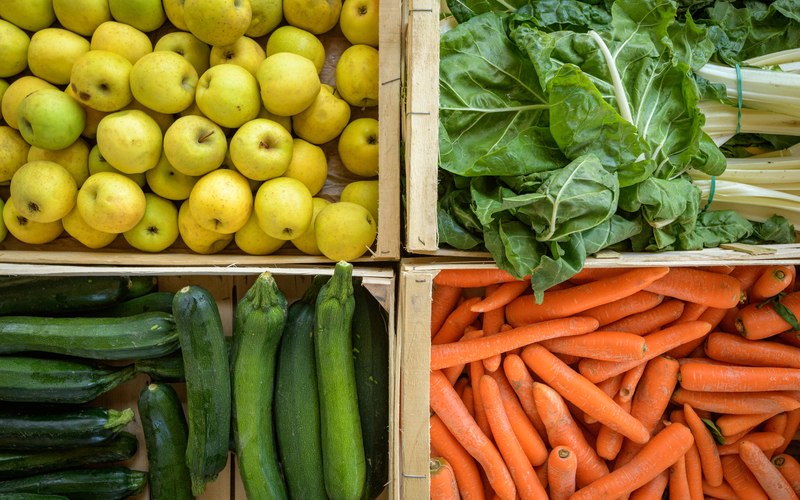 Cagettes de fruits et légumes