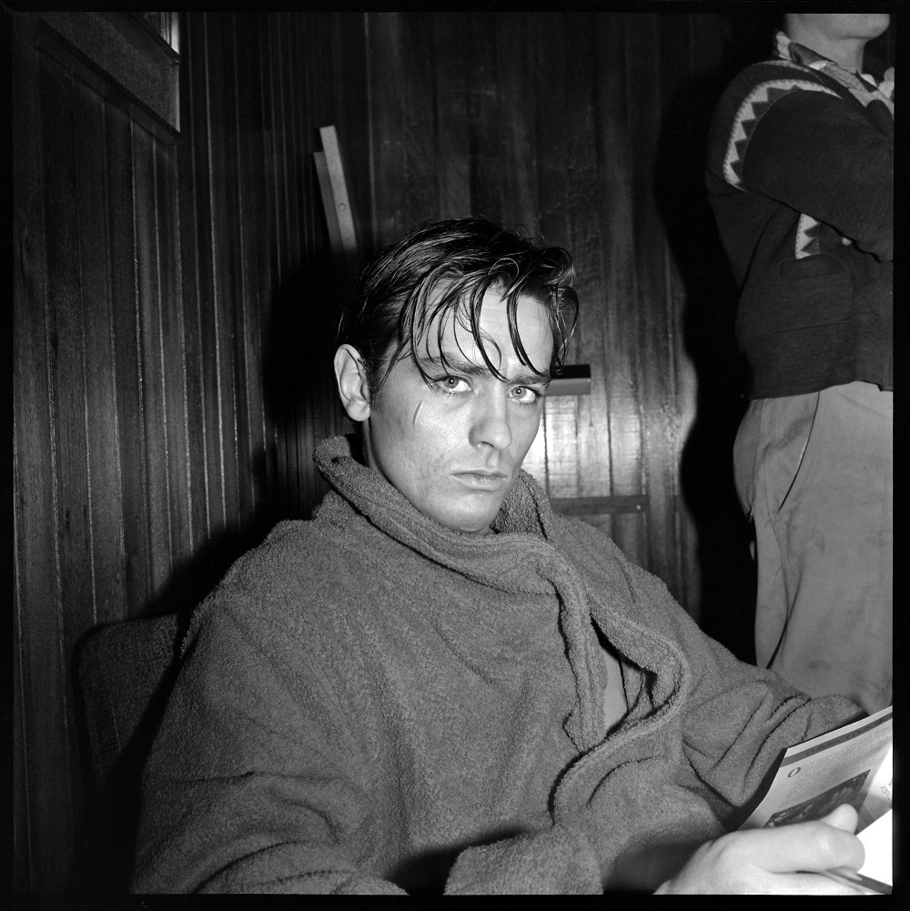 Alain Delon sur le tournage de "Mélodie en sous-sol"