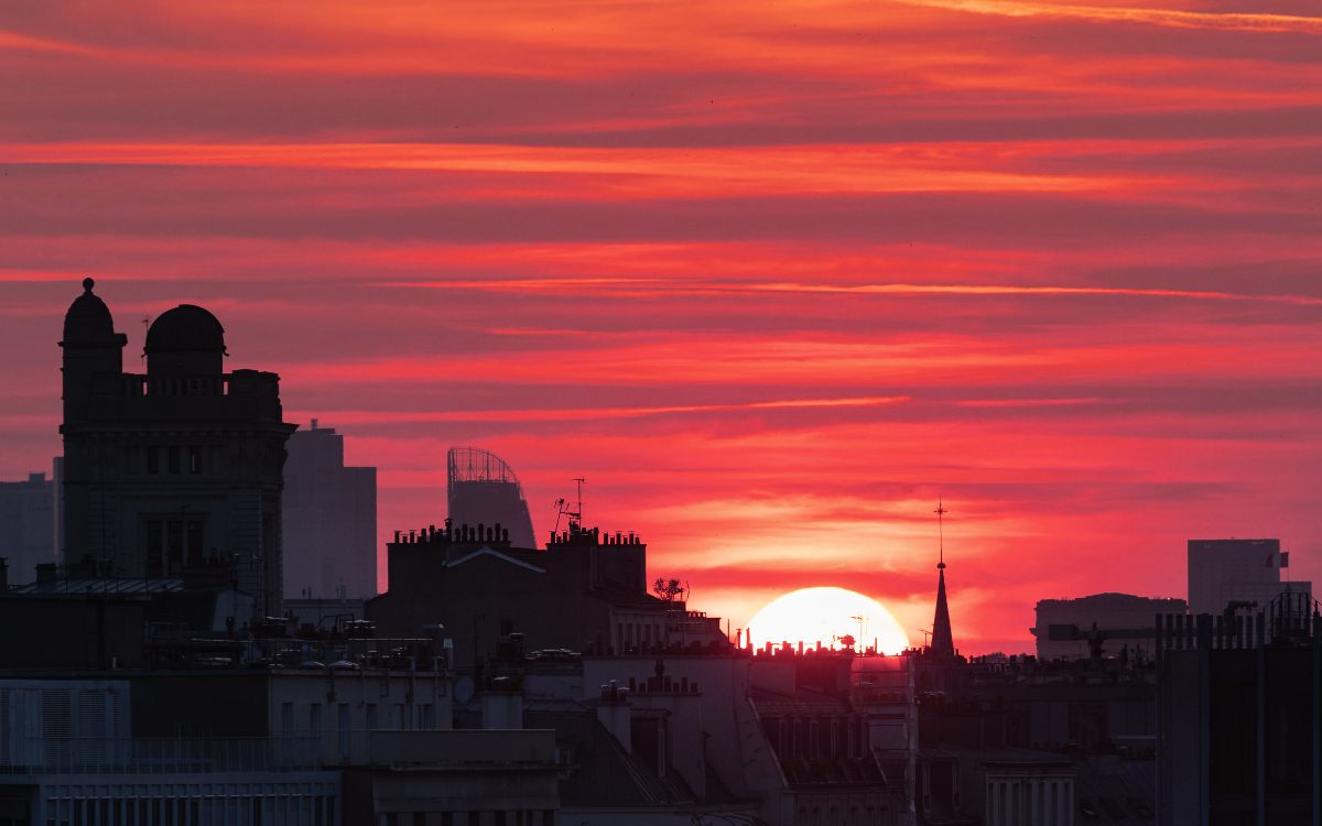 Coucher de soleil sur Paris.