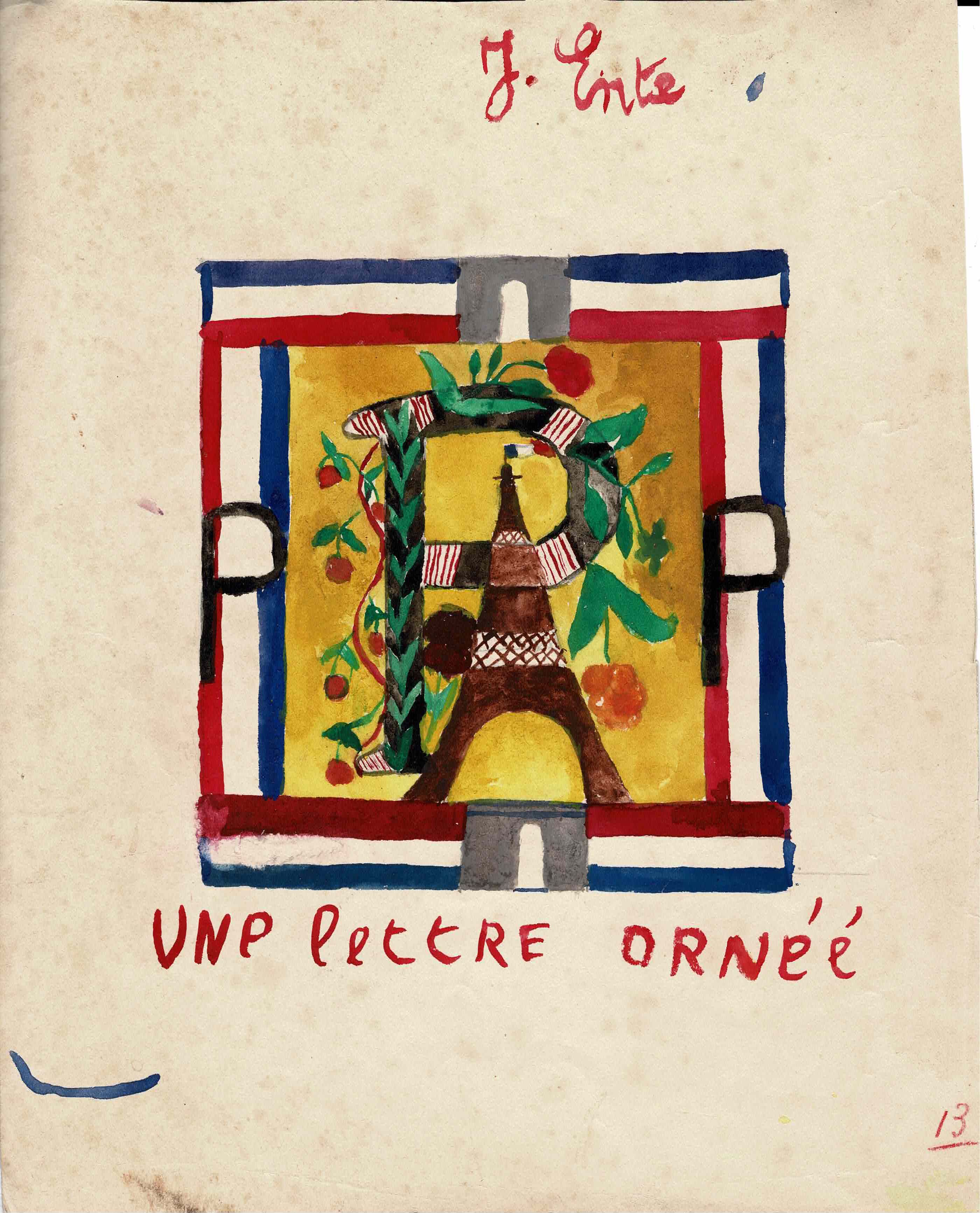 Dessin d'enfance de Line Renaud