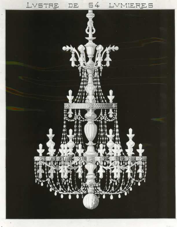 lustre de 54 lumières par Baccarat - Hôtel de Ville