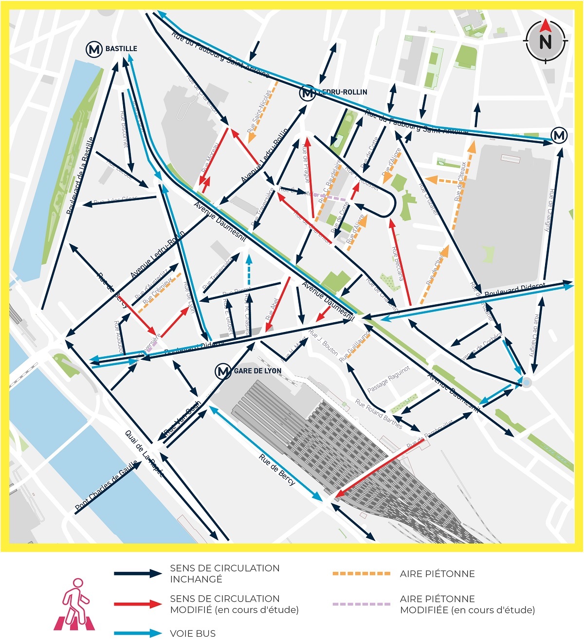 Évolution du plan de circulation dans le quartier Aligre - Gare de Lyon