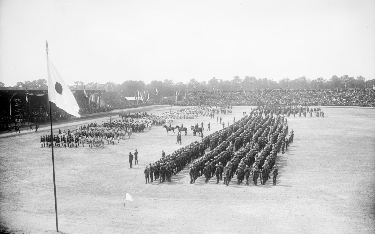 Inauguration du stade Pershing, en 1919.