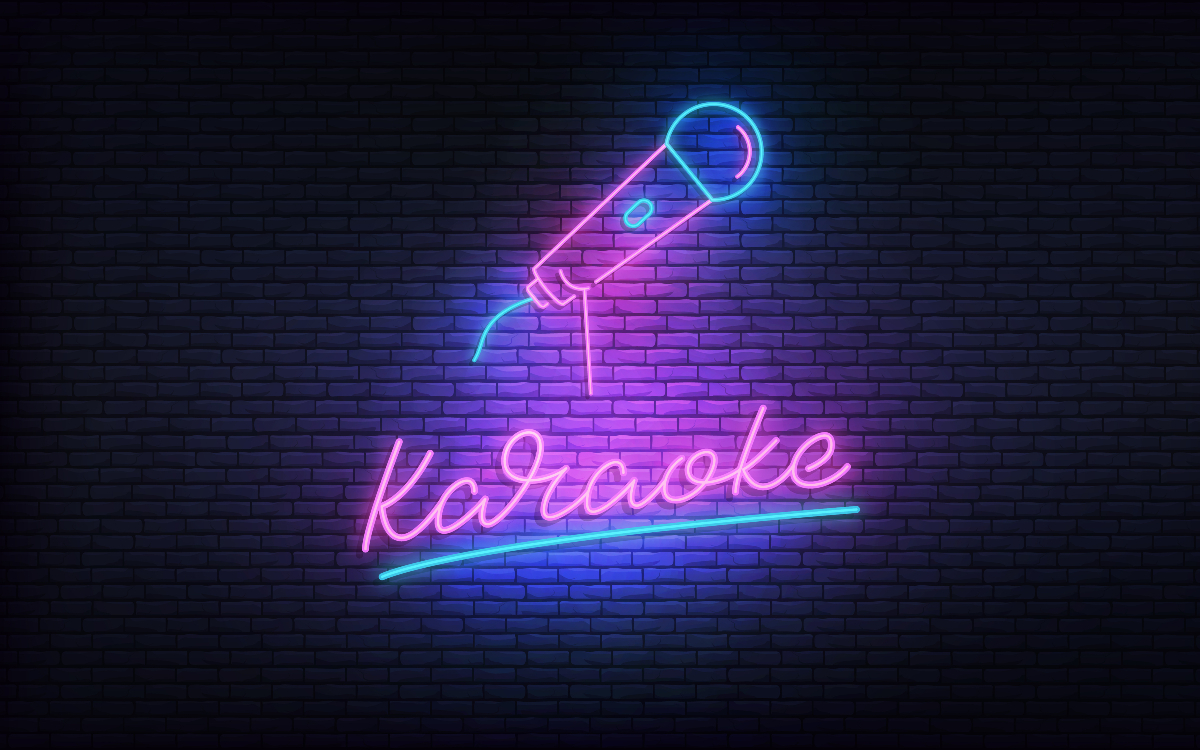 Néon lumineux karaoké