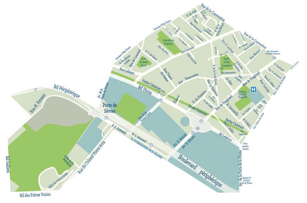 Plan du quartier Vaugirard - Parc des Expositions