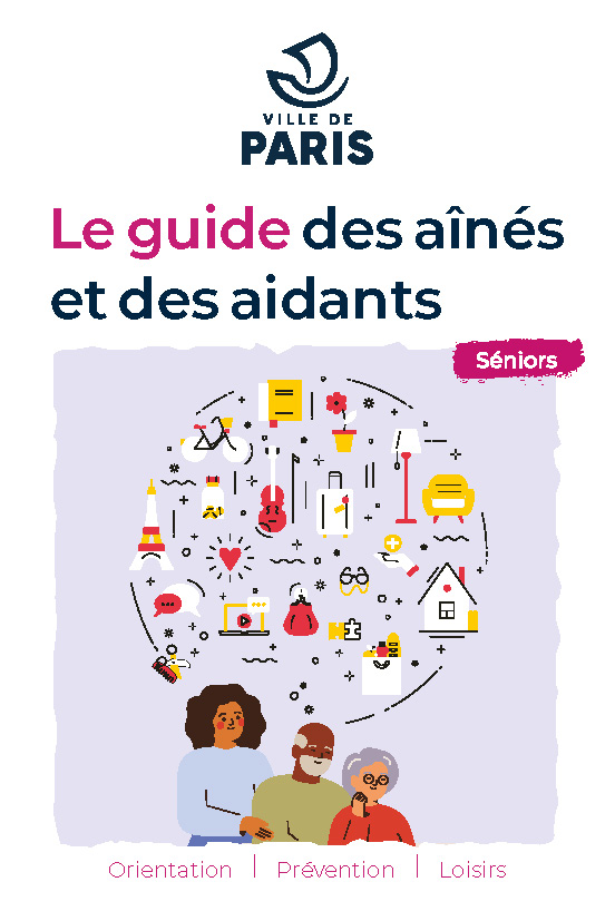 Couverture du guide des ainés et des aidants 2023 de la Ville de Paris