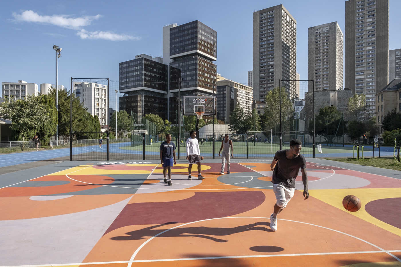 Terrain de basket du stade Charles Moureu 