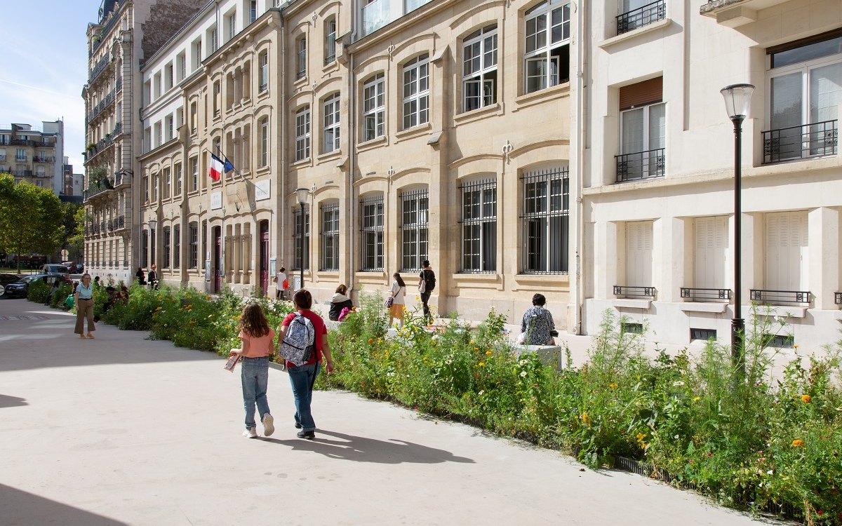 Photo de l'aménagement de la rue Elbé dans le 7e arrondissement