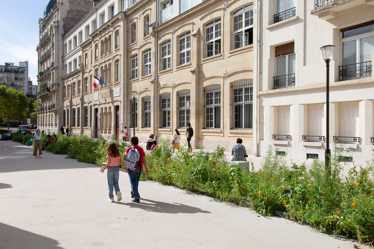 Photo de l'aménagement de la rue Elbé dans le 7e arrondissement
