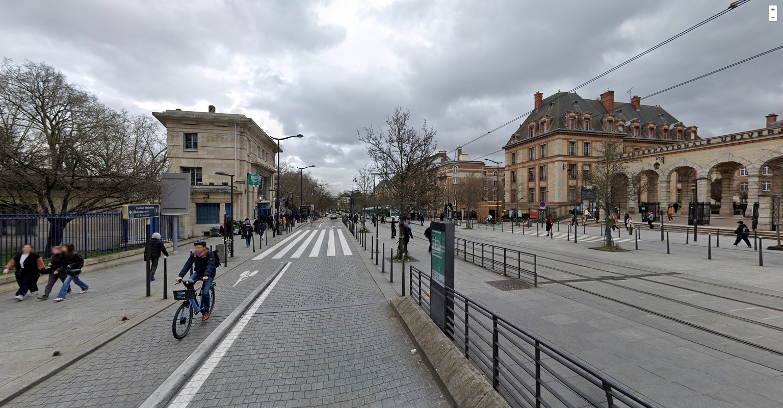 Photomontage des futurs aménagements sur le boulevard Jourdan dans le 14e arrondissement