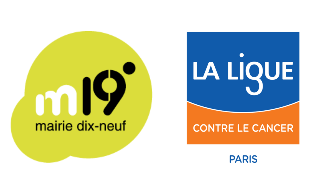 Logos de la Mairie du 19e et du Comité parisien de la Ligue contre le Cancer