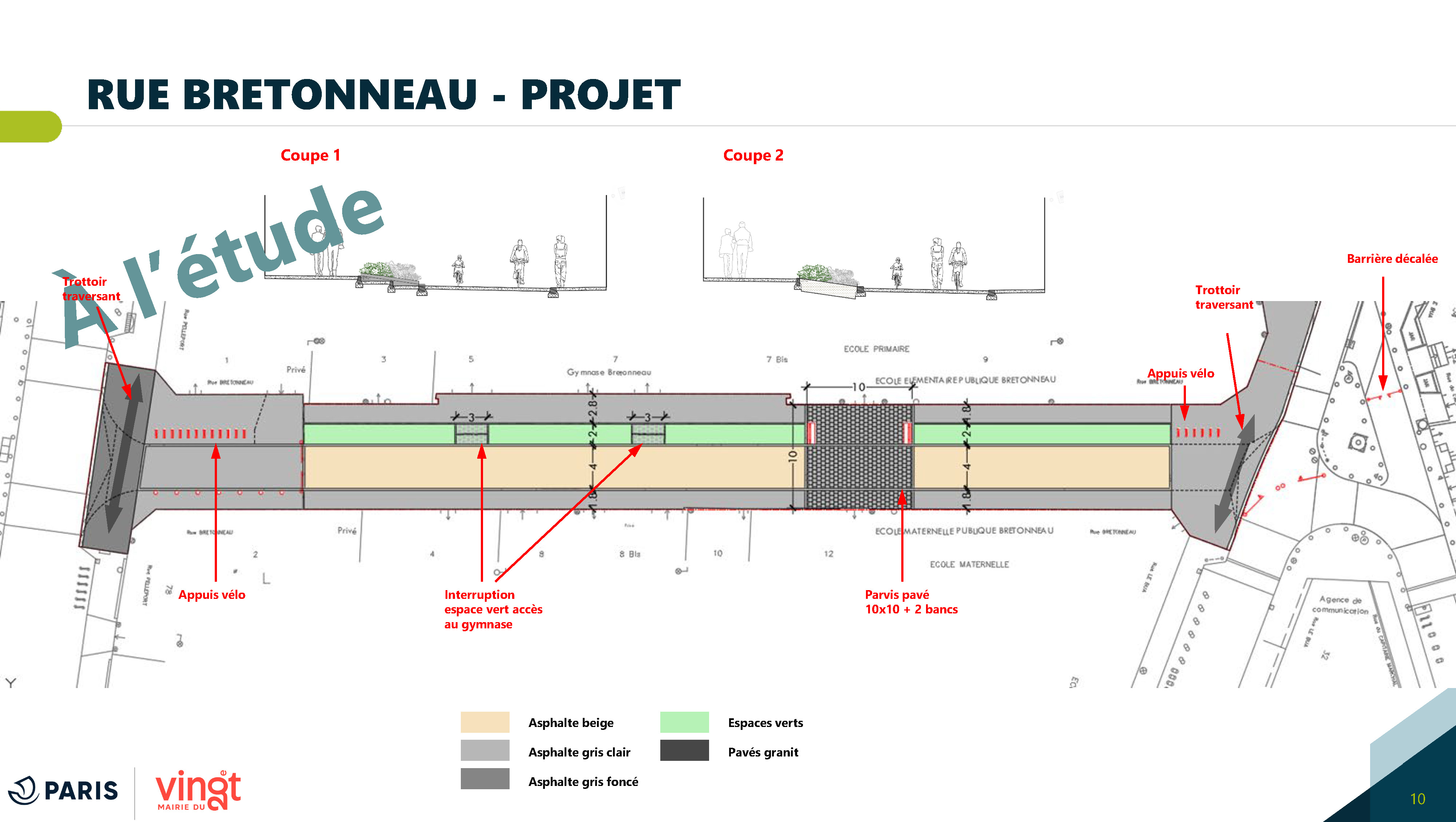 Projet aménagements rue Bretonneau