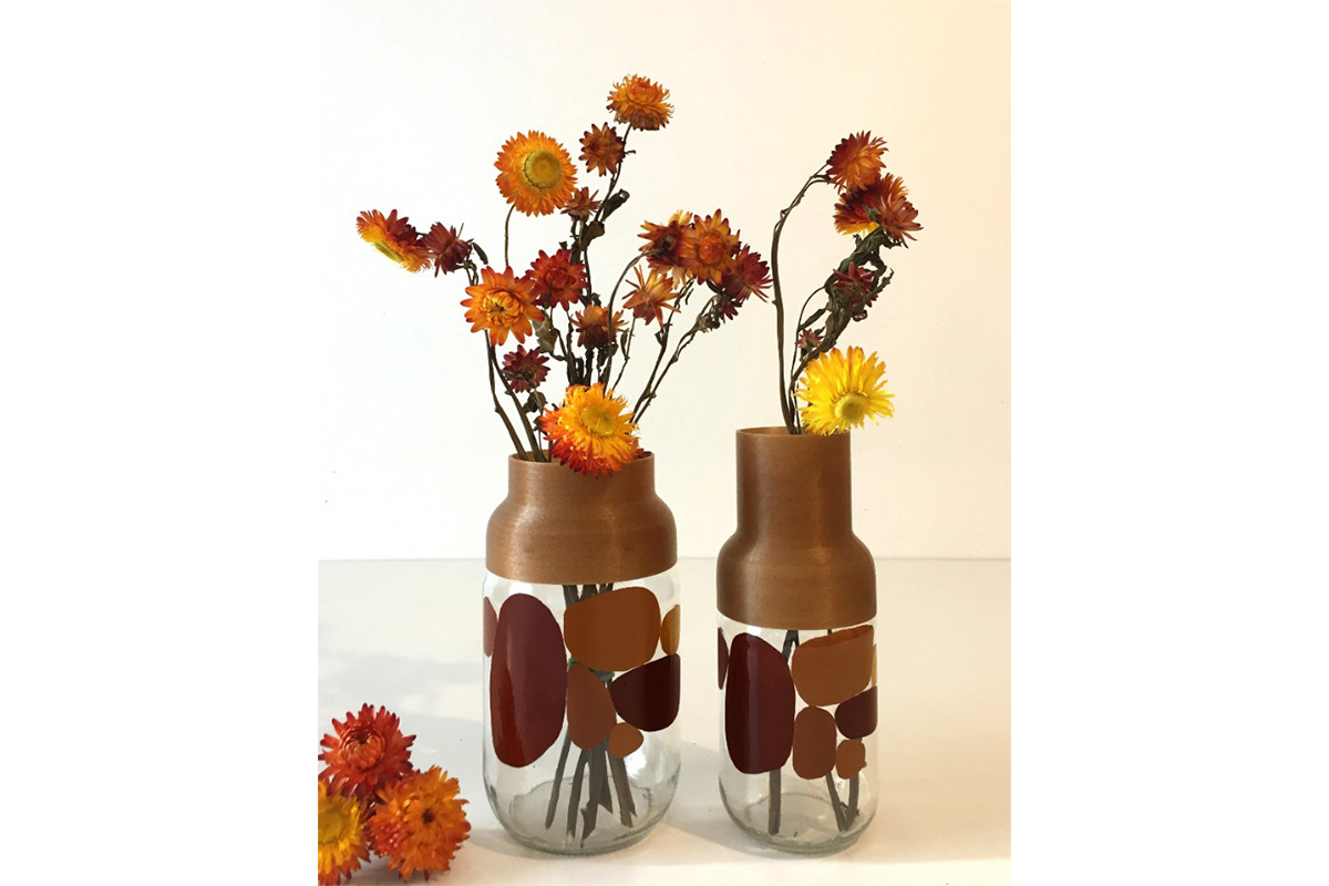 Vases de la collection "Caillou" par L'Atelier du Dimanche.