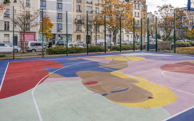Terrain de basket du square Duchêne, 144 rue Vercingétorix (14e)