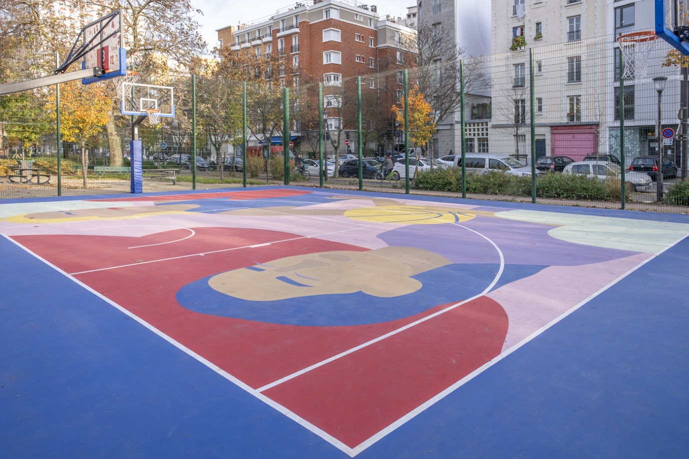 Terrain de basket du square Duchêne, 144 rue Vercingétorix (14e)