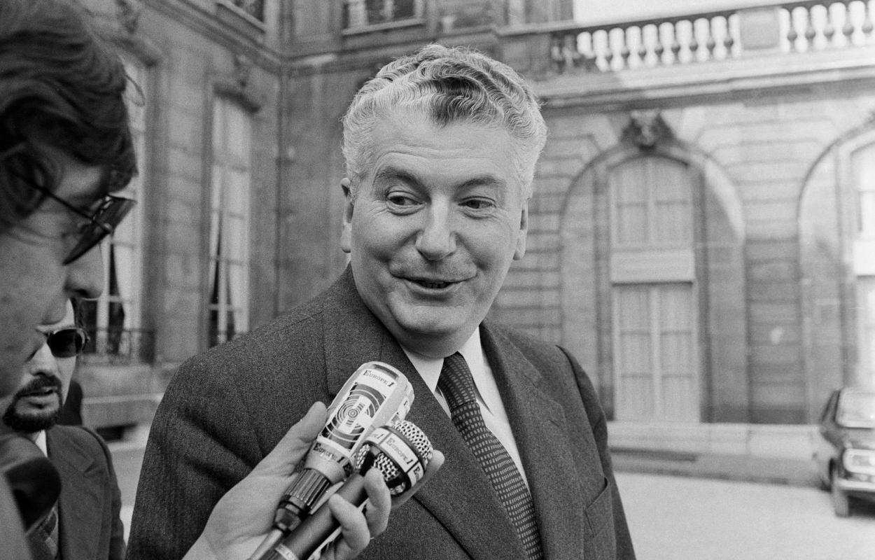 Hubert Germain (1920-2021), résistant et homme politique français, ministre des Postes et Télécommunications de 1972 à 1974. France, années 1970.