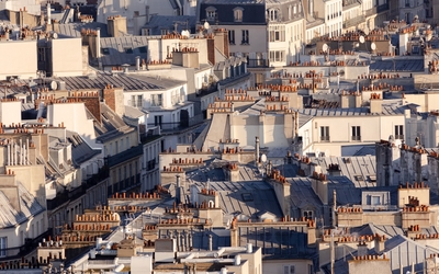 Vue sur les toits de Paris. 