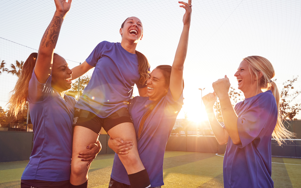 Equipe de foot féminine. 