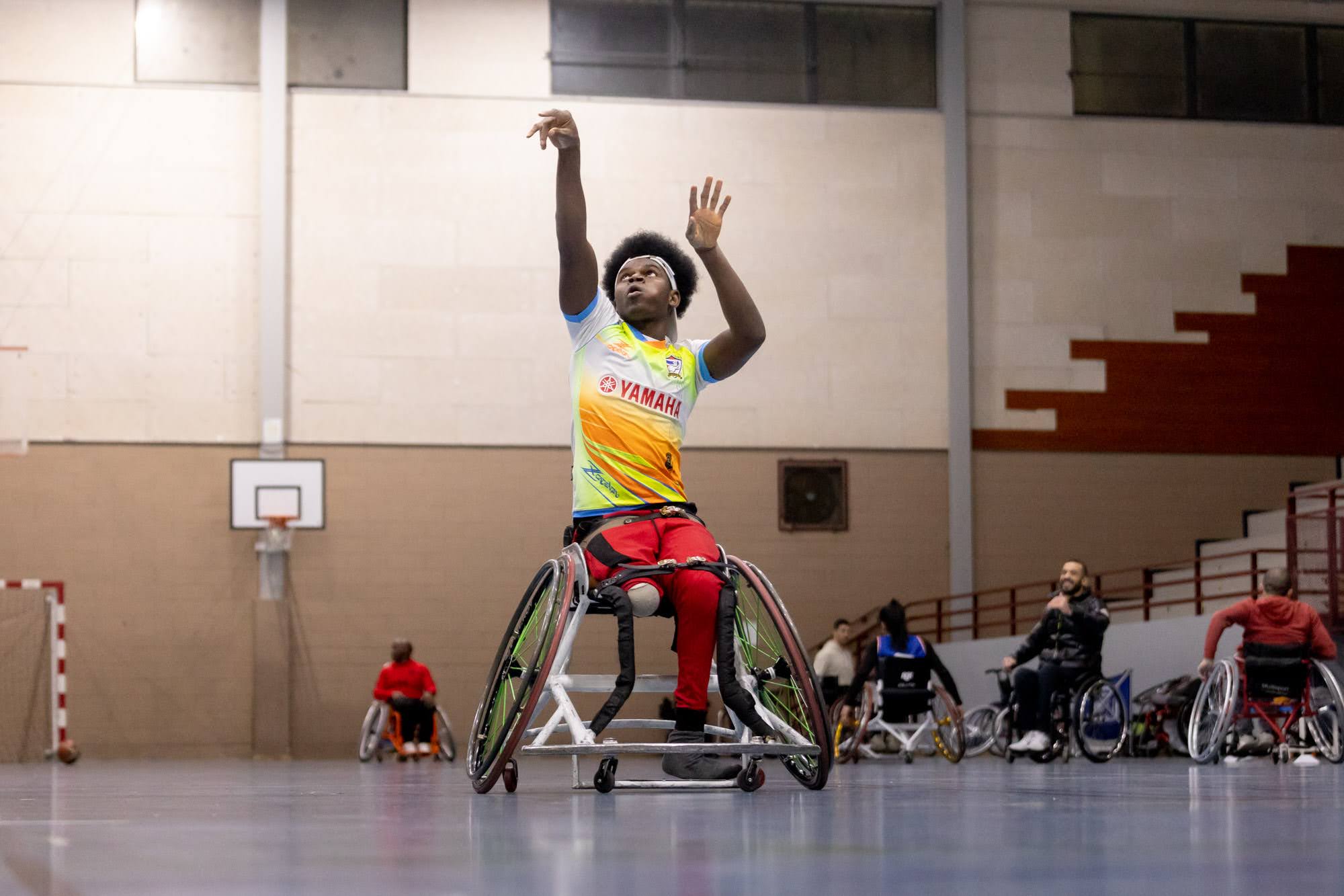Entraînement du club Paris Basket Fauteuil, Gymnase des fillettes, 18e.