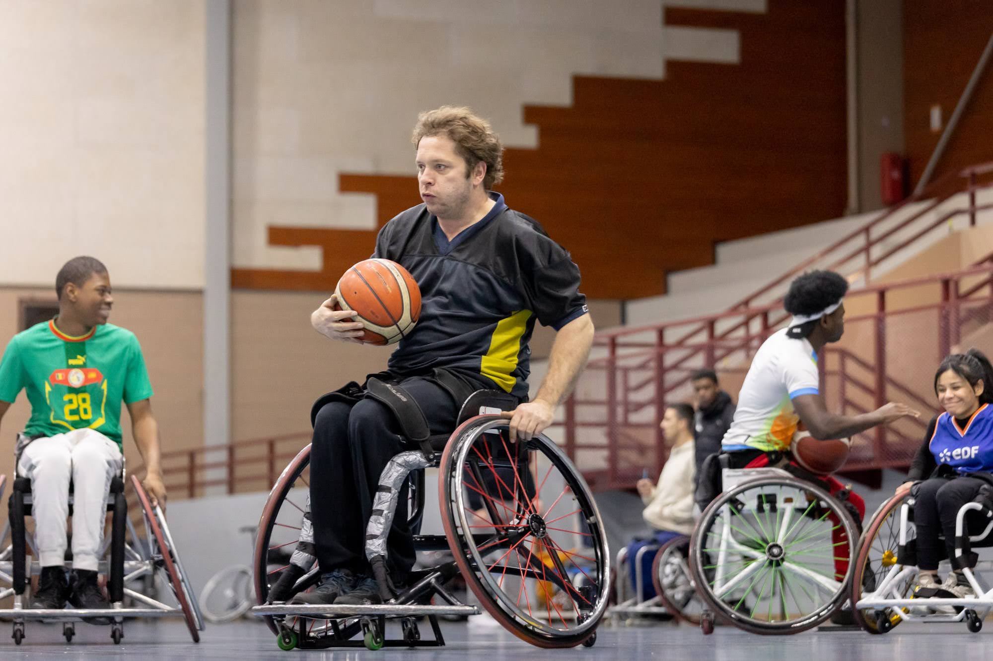 Entraînement du club Paris Basket Fauteuil, Gymnase des fillettes, 18e.