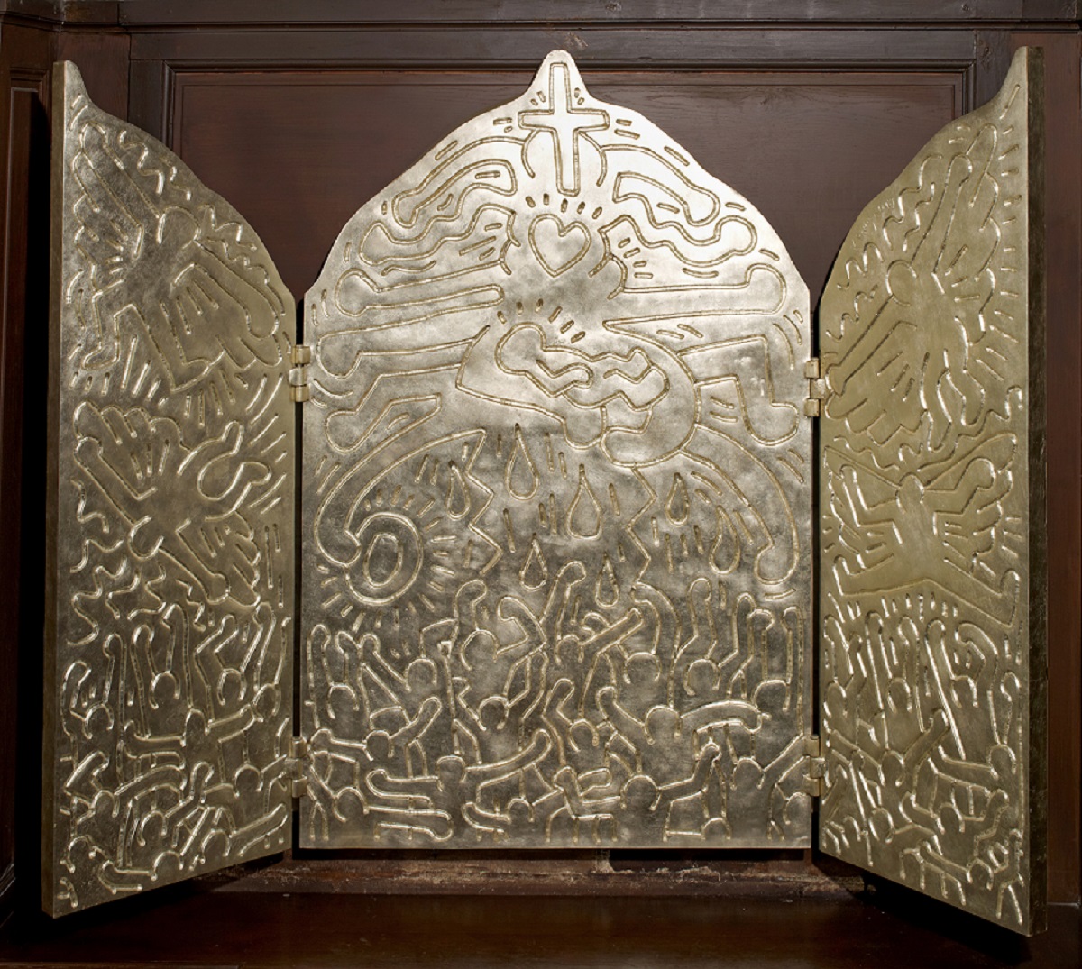 Triptyque de Keith Haring à l'église Saint-Eustache