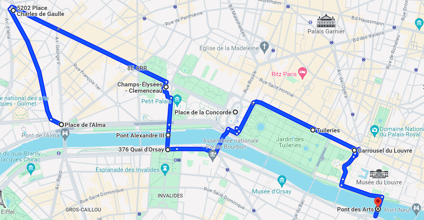 Itinéraire 3 Paris