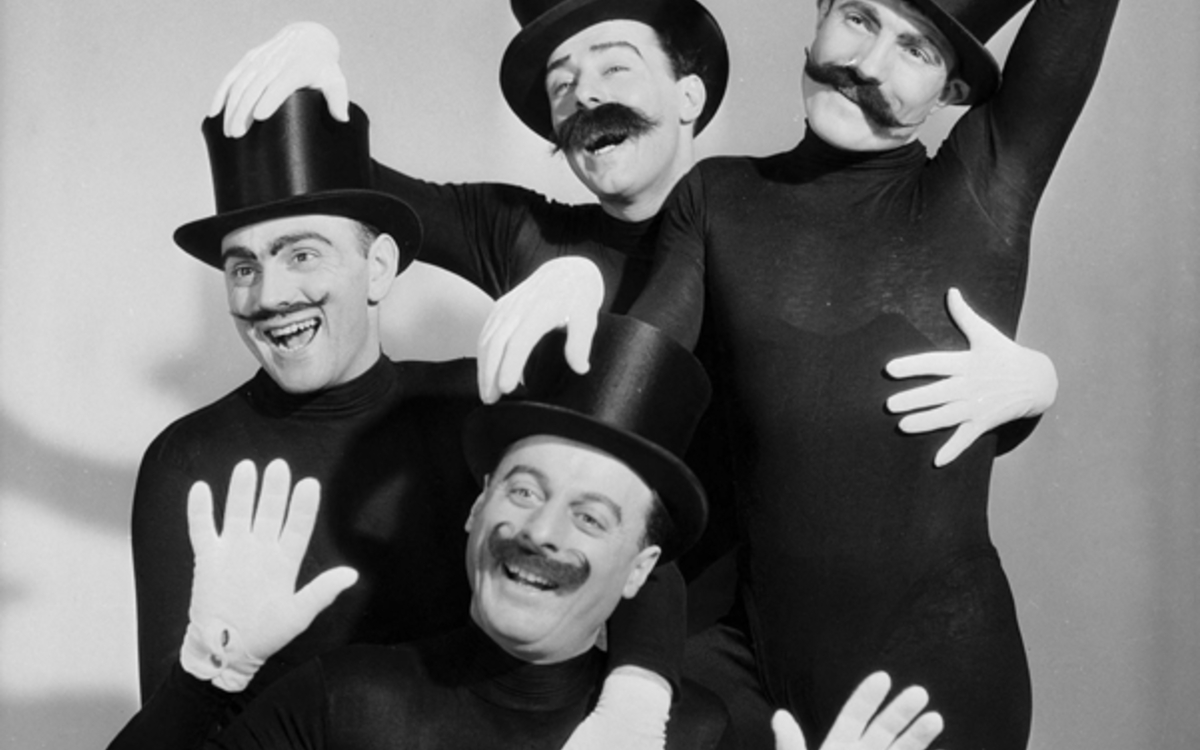 Les Frères Jacques, groupe vocal français. Juillet 1950
