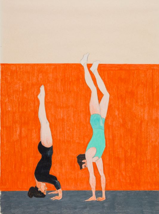 Géraldine PASTOR LLORET "Le corps actif" 1997 - 1998 Dessin Série de 16 dessins Crayons de couleurs  39 x 29 cm  Acquisition 1999