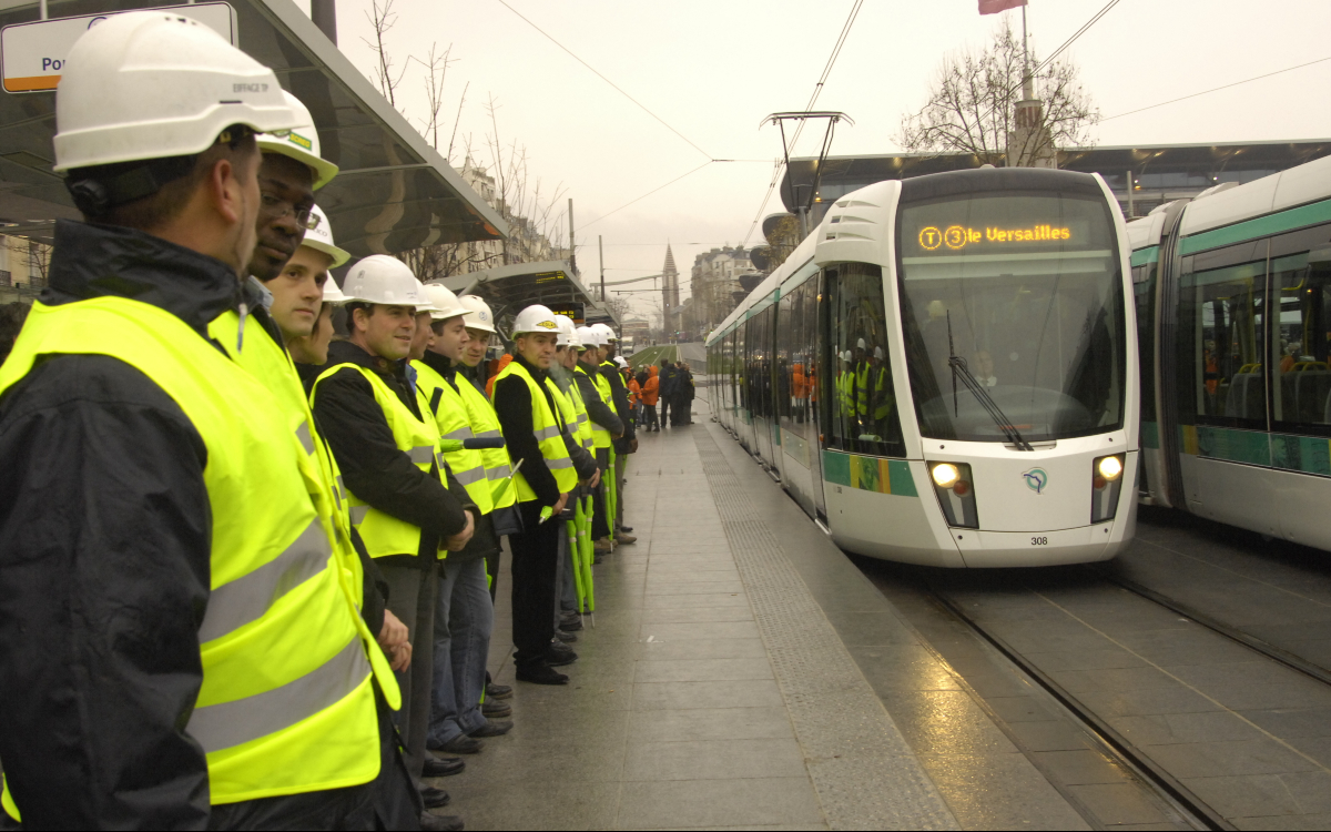 Inauguration du tramway t3 porte de Versailles. 
