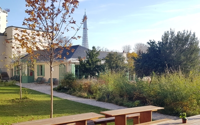 Vue du jardin de la maison de Balzac 